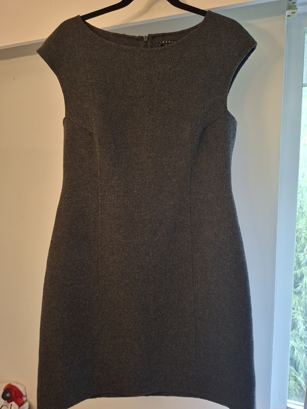 Theory Charcoal Gray Wool Dress Size 12